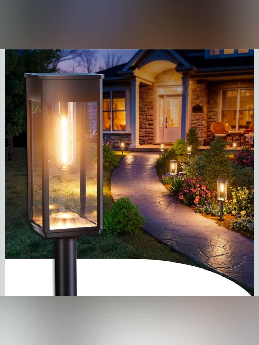 Solar Garden Lights, 6 Pack, 3 Heights, Warm White, IP65For pathways Etc.